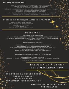 Menu de fête